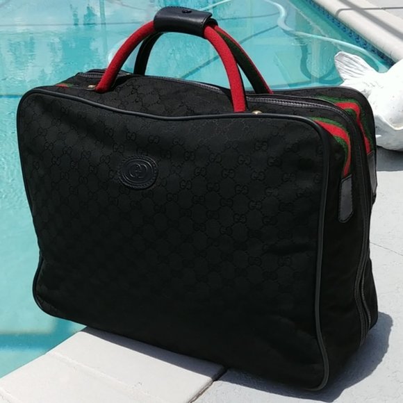 Gucci monogram Black Web Carry On duffle bag - Picture 3 of 15